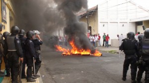 enfrentamiento en León